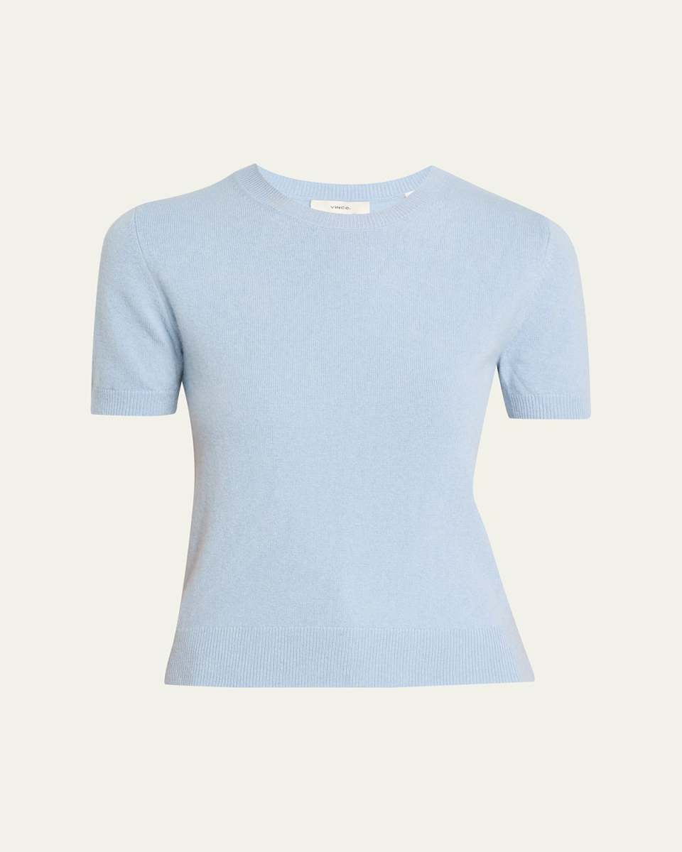 Short-Sleeve Cashmere-Blend Tee